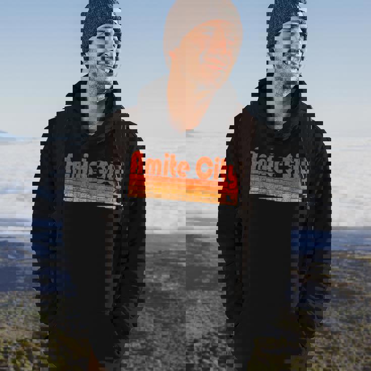 Amite City Louisiana Retro 80S Style Hoodie Lifestyle