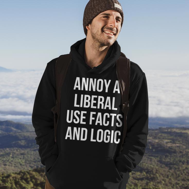 Annoy A Liberal Use Facts And Logic Political Hoodie Lifestyle