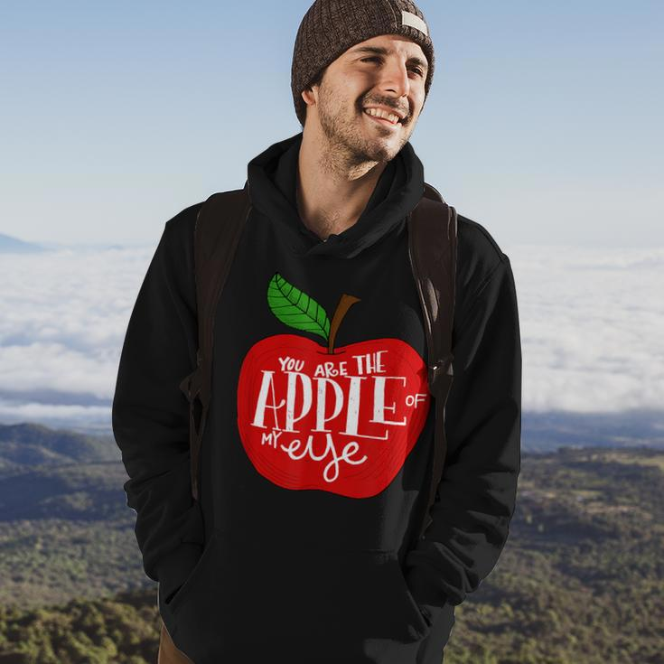 You Are The Apple Of My Eye Red Apple Hoodie Lifestyle