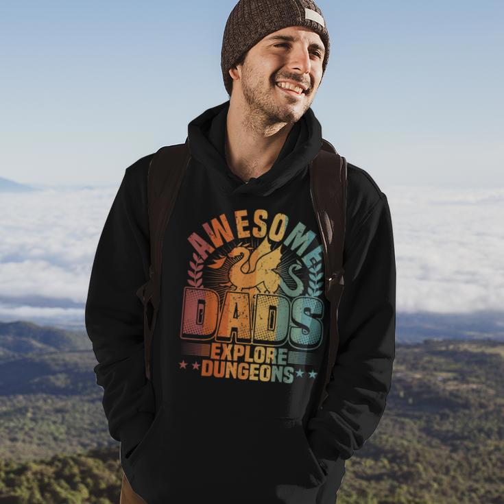 Awesome Dads Explore Dungeons Rpg Gaming & Board Game Dad Hoodie Lifestyle