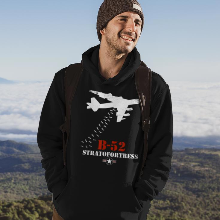 B52 Stratofortress Tech Drawing Cold War Bomber Hoodie Lifestyle