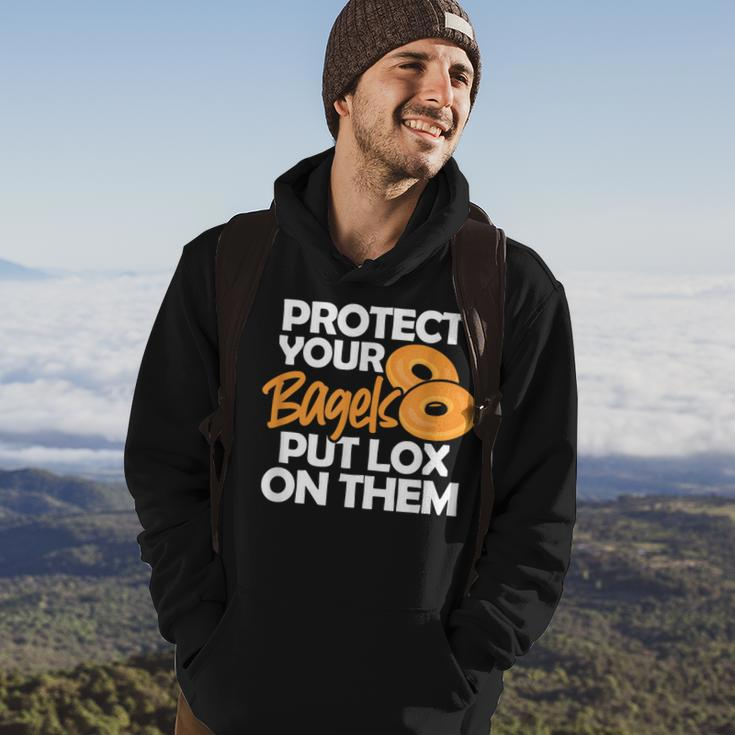 Bagel Protect Your Bagels Put Lox On Them Hoodie Lifestyle