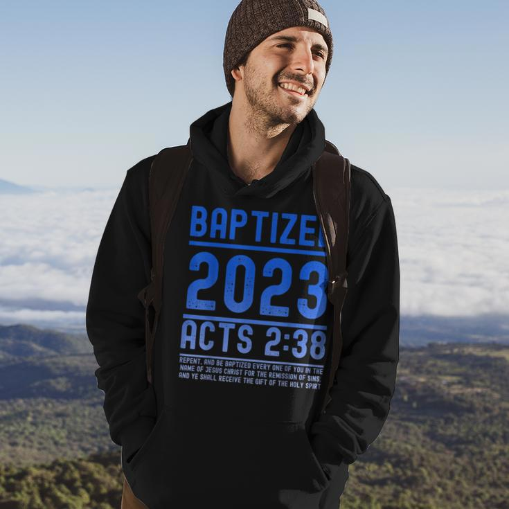 Baptized In 2023 Bible Verse For Christian Water Baptisms Hoodie Lifestyle