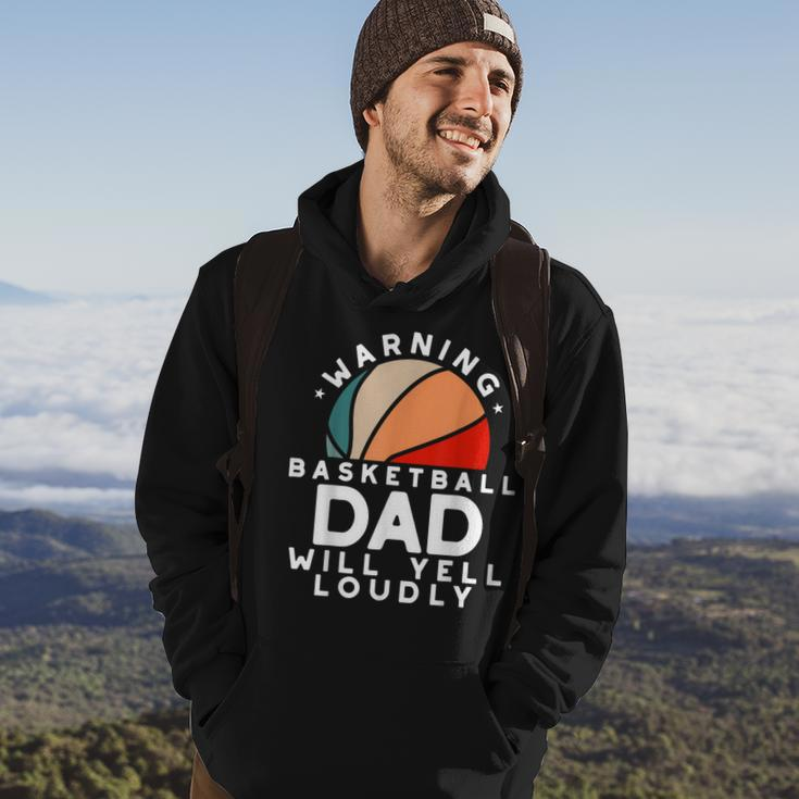 Basketball Dad Warning Funny Protective Father Sports Love Hoodie Lifestyle