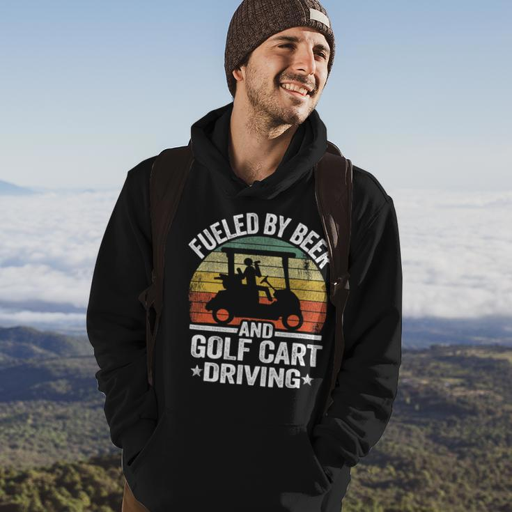 Beer Fueled By Beer And Golf Cart Driving Humor Funny Golfing Hoodie Lifestyle