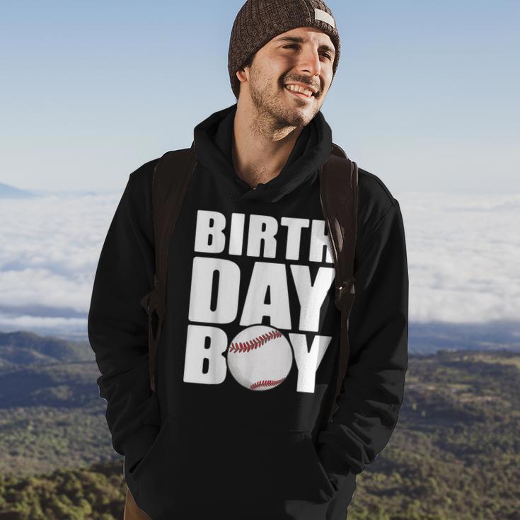 Birthday Boy Baseball Batter Catcher Pitcher Baseball Theme Hoodie Lifestyle