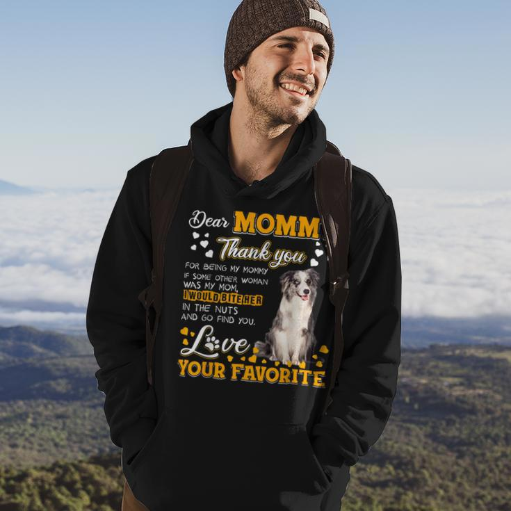 Blue Merle Collie Dear Mommy Thank You For Being My Mommy Hoodie Lifestyle