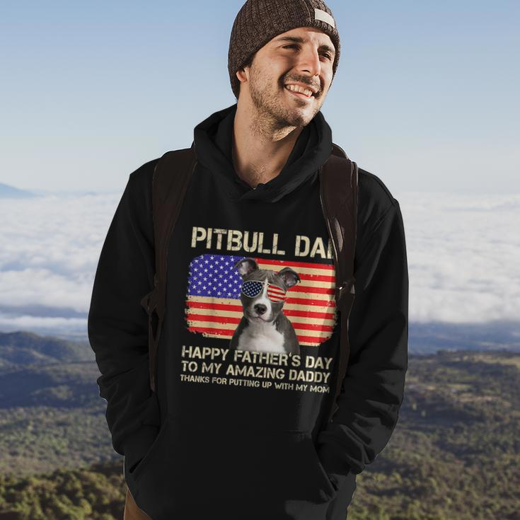 Blue Nose Pitbull Dad Happy Fathers Day To My Amazing Daddy Hoodie Lifestyle