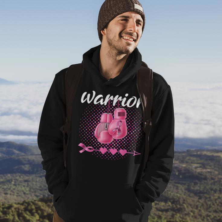 Breast Cancer Awareness Pink Boxing Gloves Warrior Hoodie Lifestyle