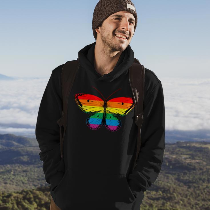 Butterfly Rainbow Print Rainbow Butterfly Hoodie Lifestyle