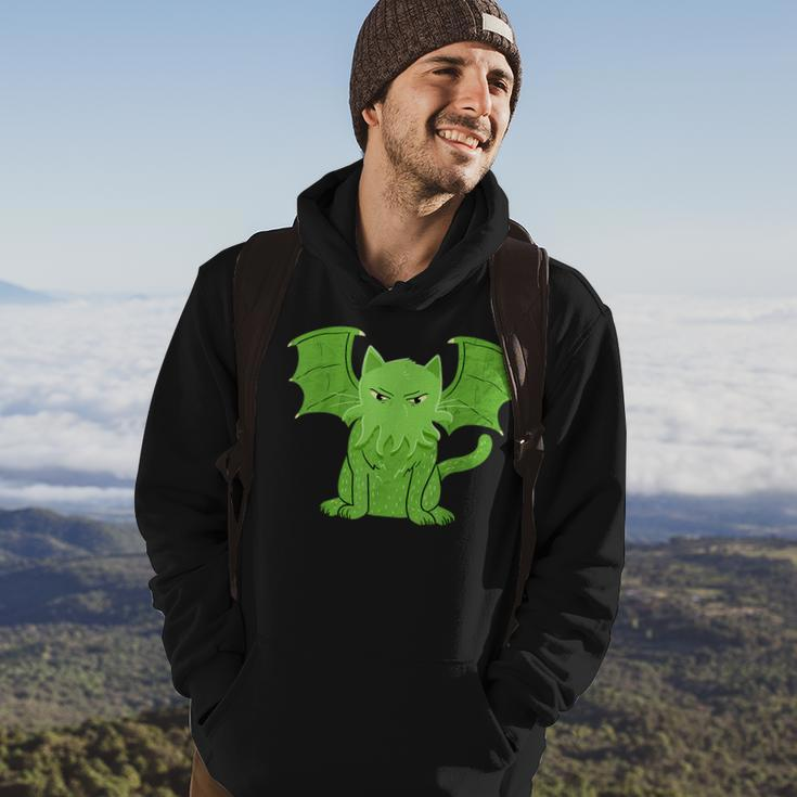 Cathulhu Cute & Scary Monster Cat Graphic Hoodie Lifestyle