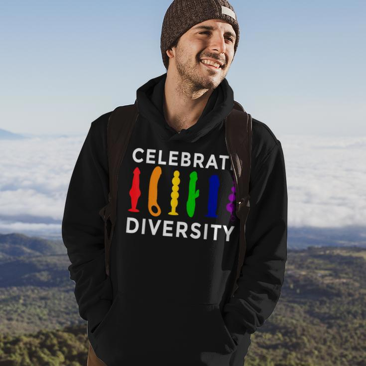 'Celebrate Diversity' Bisexual Feminist Lesbian Pride Hoodie Lifestyle