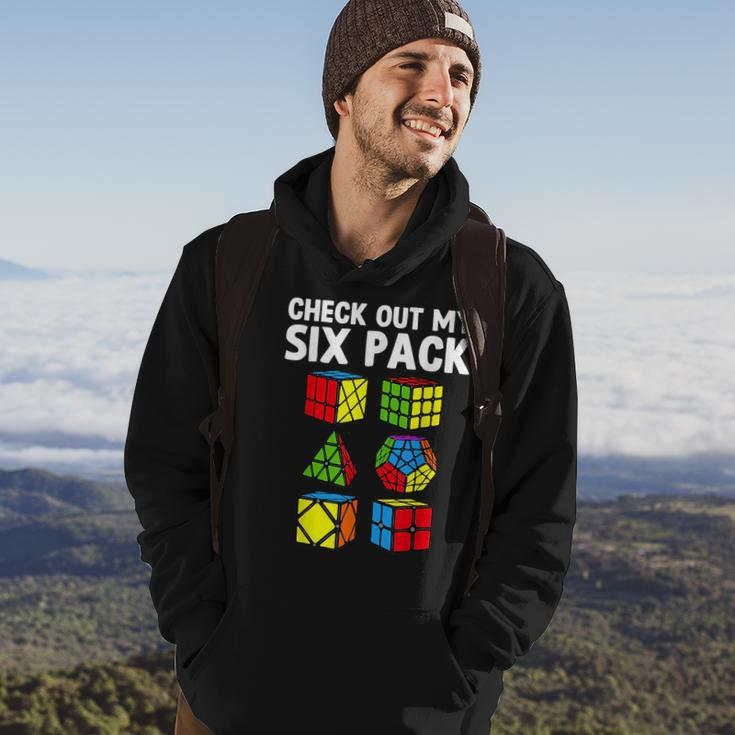 Check Out My Six Pack Puzzle Cube Funny Speed Cubing Hoodie Lifestyle