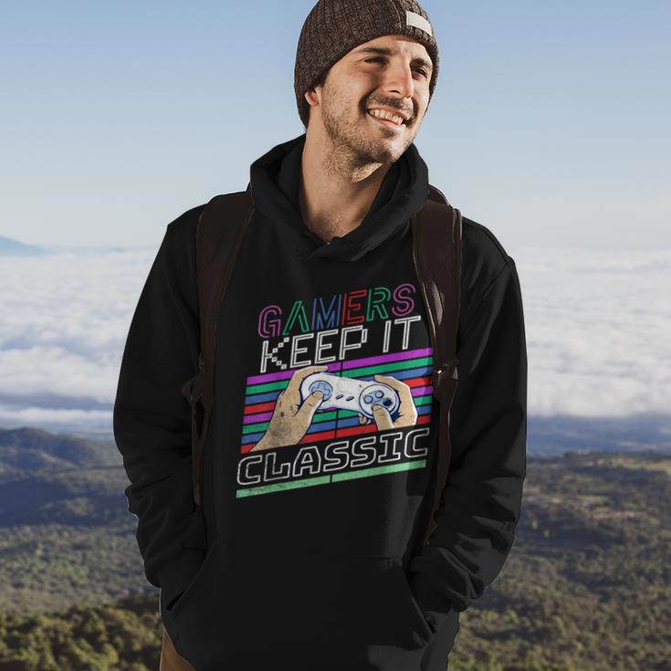 Classic Gamer Keep It Classic Gaming 80S 90S Vintage Cool Hoodie Lifestyle