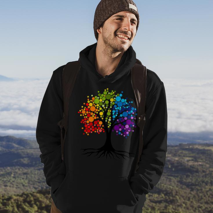Colorful Tree Dot Day 2023 Dot Hoodie Lifestyle