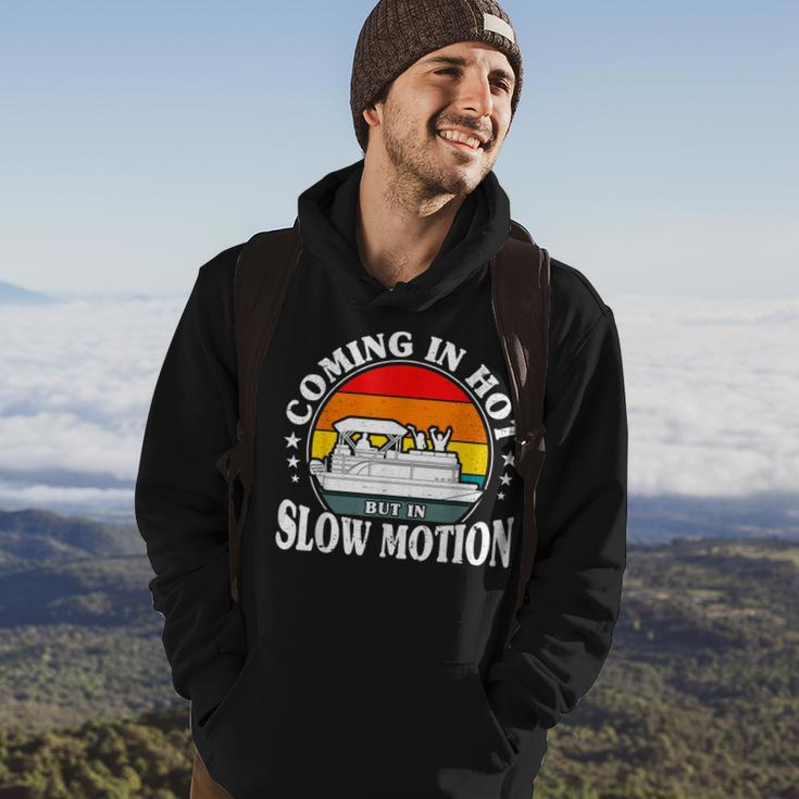 Coming In Hot But In Slow Motion Pontoon Boat Captain Men Hoodie Lifestyle