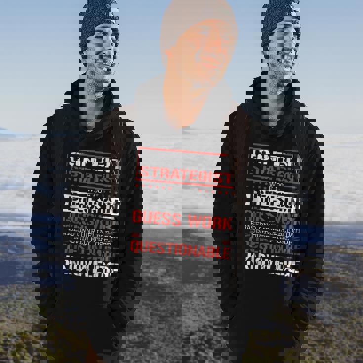 Content Strategist We Do Precision Guesswork Hoodie Lifestyle