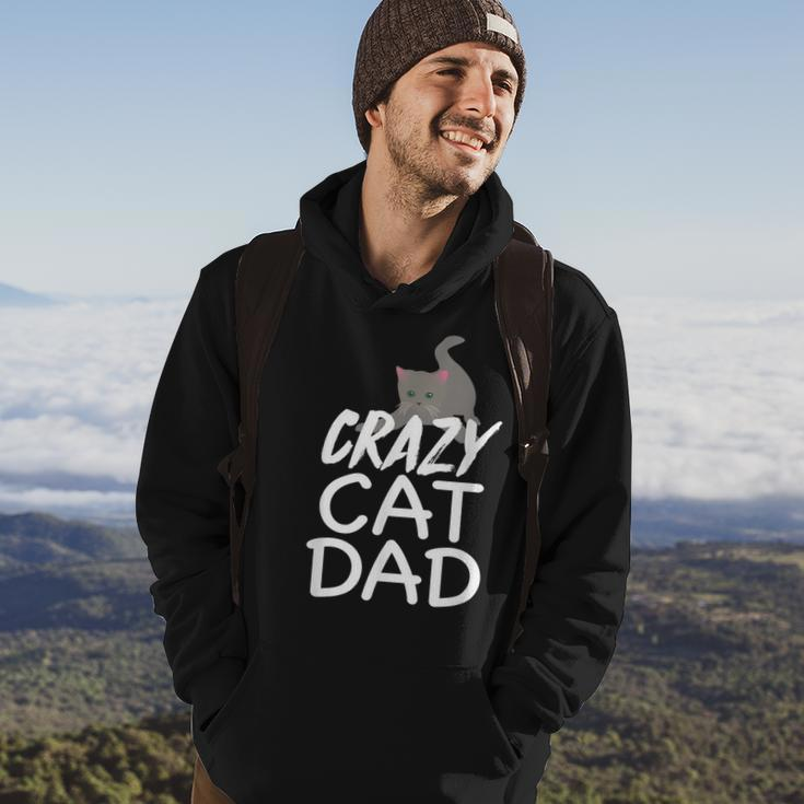 Crazy Cat Dad | Funny Fathers Day | Kitten Dads Hoodie Lifestyle