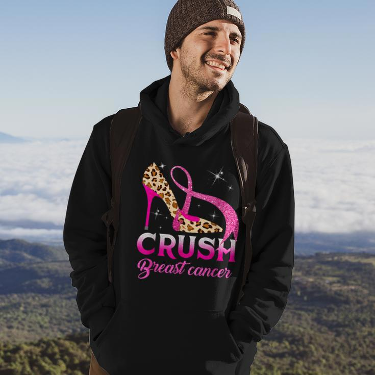 Crush Breast Cancer Awareness High Heel Leopard Pink Ribbon Hoodie Lifestyle