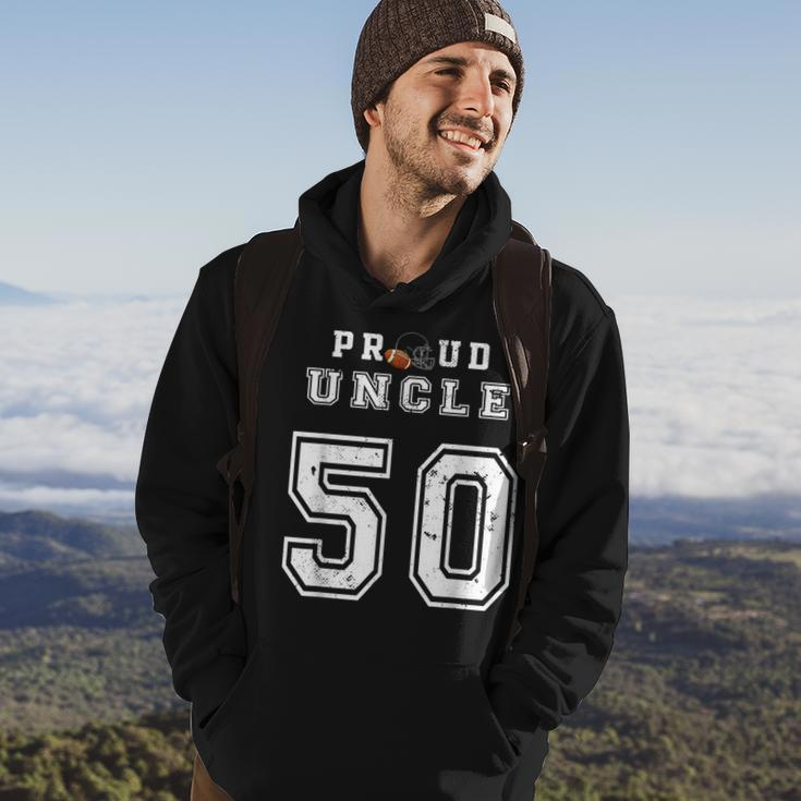 Custom Proud Football Uncle Number 50 Personalized For Men Hoodie Lifestyle