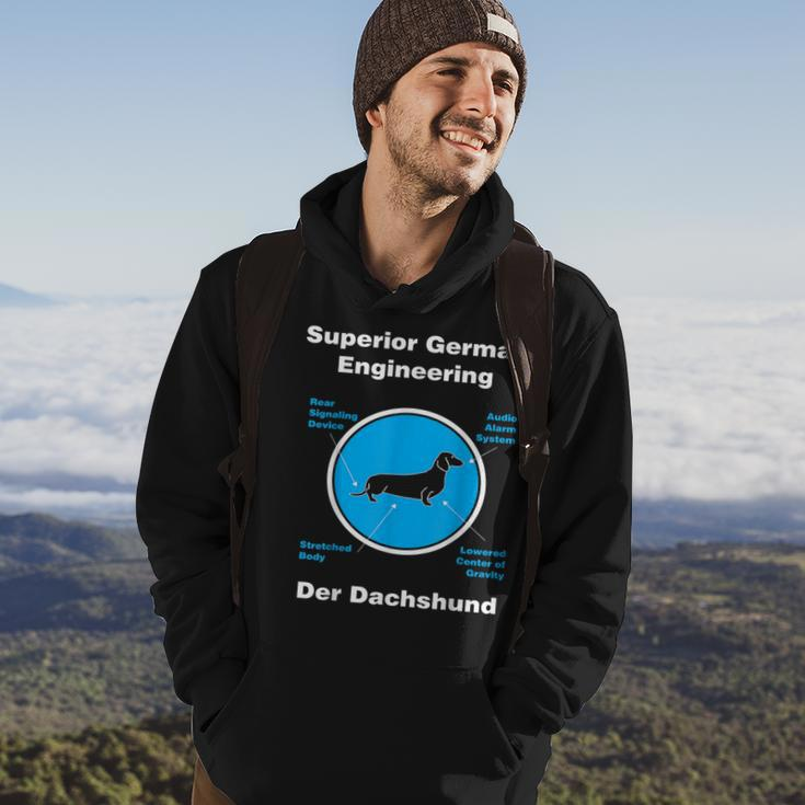 Dachshund Superior German Engineering Hoodie Lifestyle