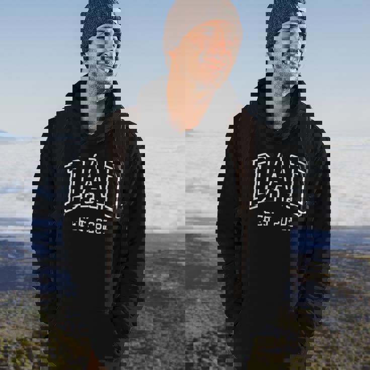 Dad - Est 2021 - Best Father - Throwback Design - Classic Hoodie Lifestyle