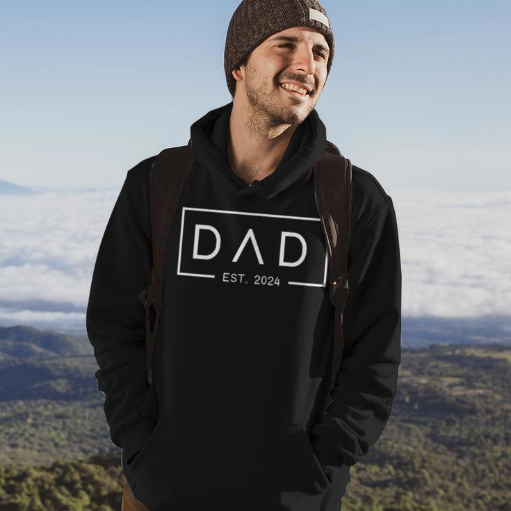 Dad Est 2024 First Dad Fathers Day 2024 New Dad Gift For Mens Hoodie Lifestyle