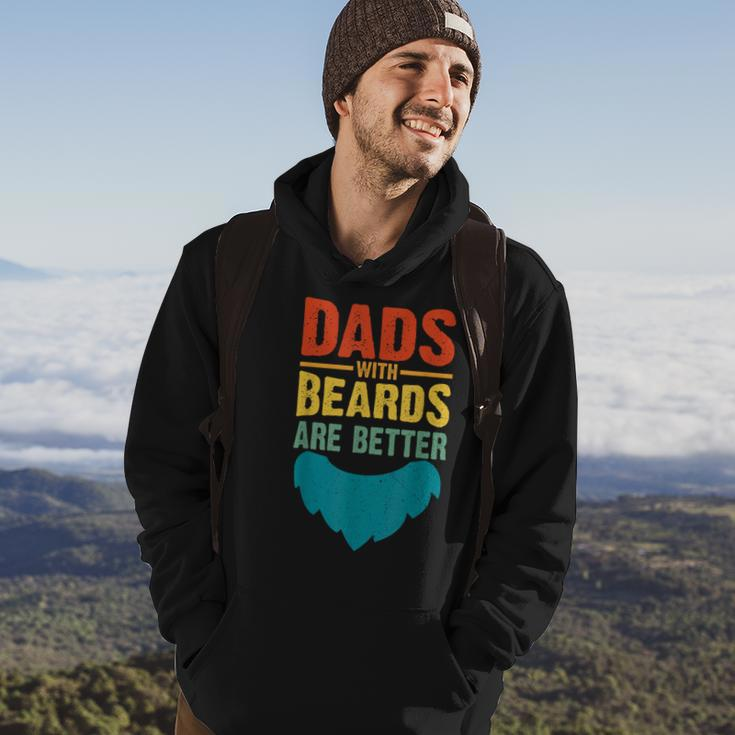 Dads With Beards Are Better Vintage Funny Fathers Day Joke Hoodie Lifestyle
