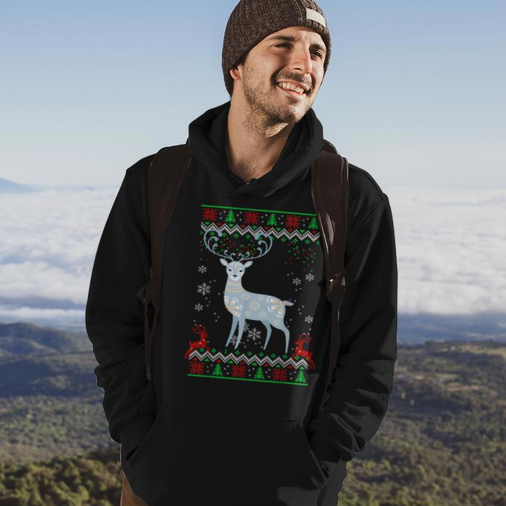 Deer Ugly Christmas Sweater Hoodie Lifestyle