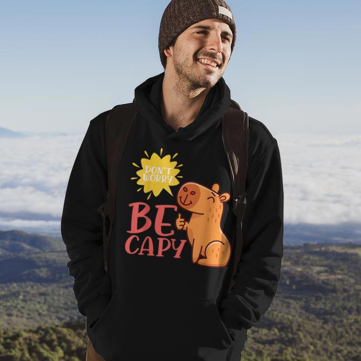 Dont Worry Be Capy Capybaras Rodent Animal Capybara Hoodie Lifestyle