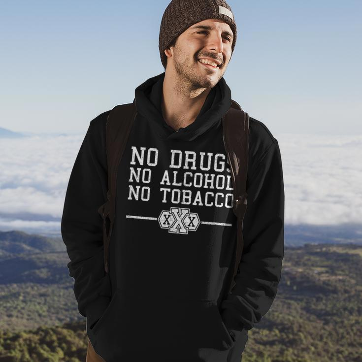 Drug Alcohol And Tobacco Free Straight Edge Hoodie Lifestyle
