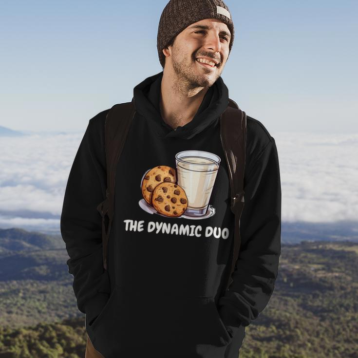 The Dynamic Duo Cookies And Milk Cute Friends Graphic Hoodie Lifestyle