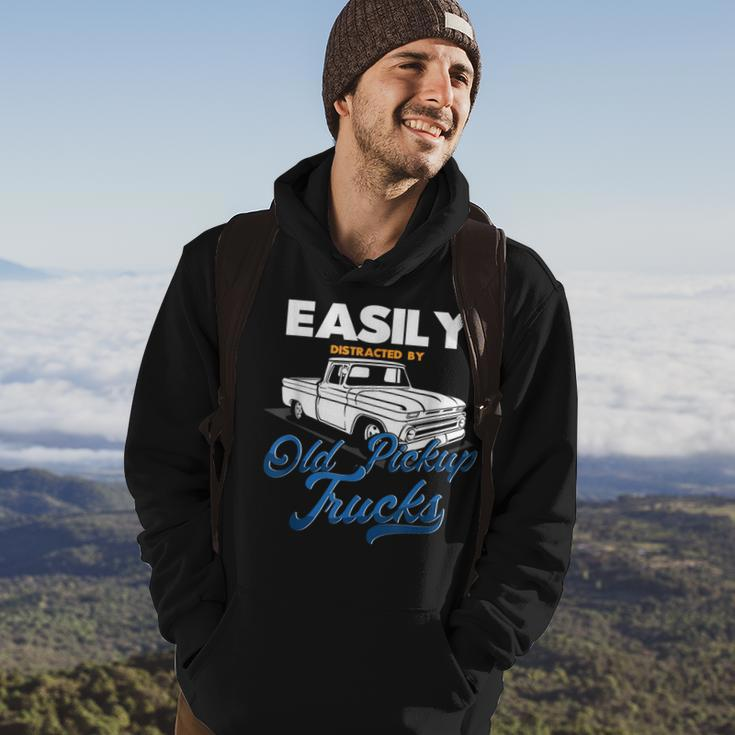 Easily Distracted By Old Pickup Trucks Classic Cars Hoodie Lifestyle