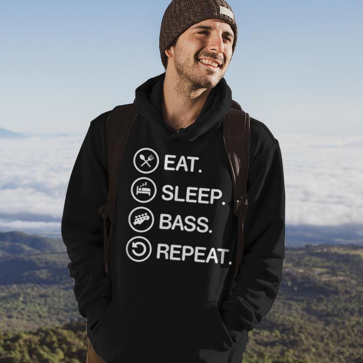 Eat Sleep Bass Repeat Funny Bass GuitarGift Guitar Funny Gifts Hoodie Lifestyle