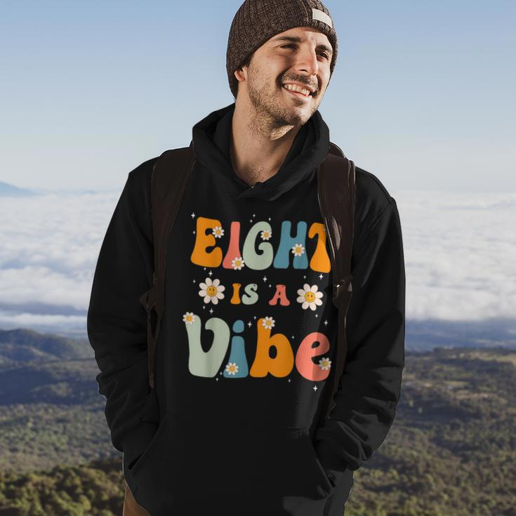 Eight Is A Vibe 8Th Birthday Party 8 Eight Year Old Kids Hoodie Lifestyle