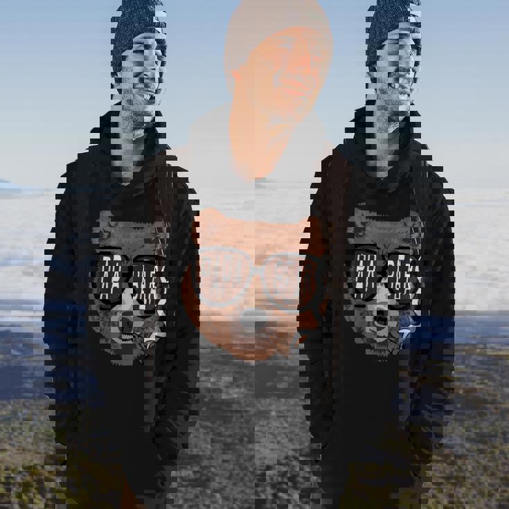 Fathers Day Funny Retro Vintage Dad Papa Bear Fathers Day Hoodie Lifestyle