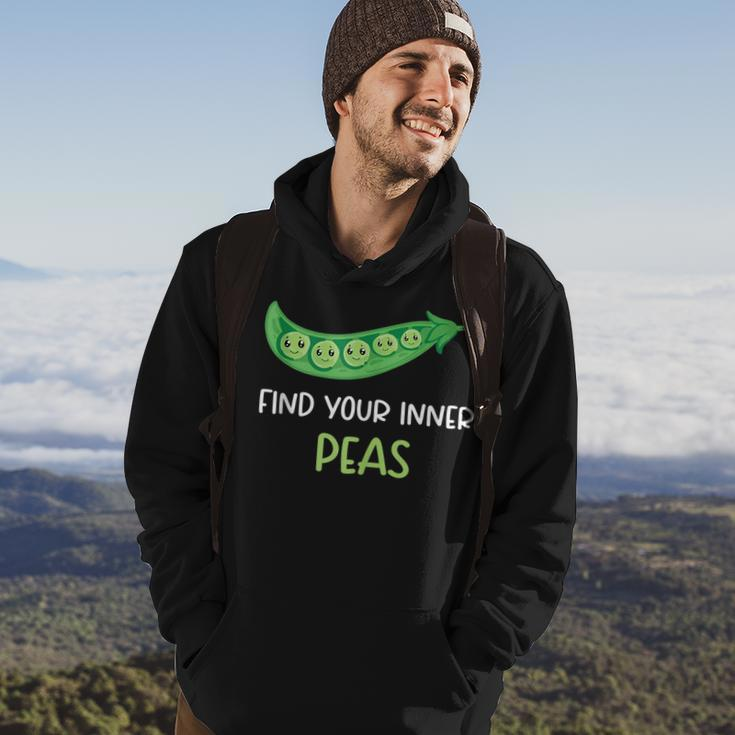 Find Your Inner Peas - Funny Pea Pun Jokes Motivational Pun Hoodie Lifestyle