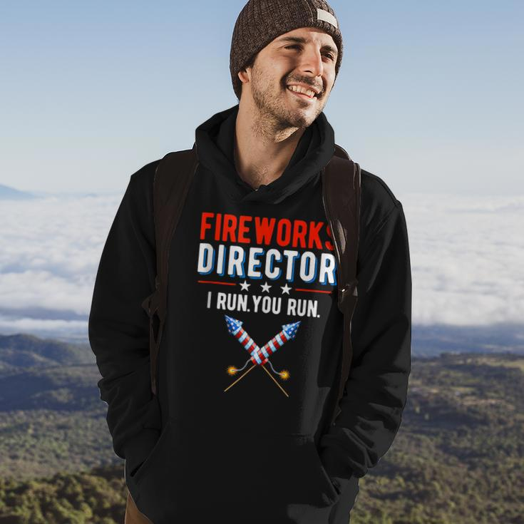 Fireworks Director I Run You Run Happy 4Th Of July Usa Flag Hoodie Lifestyle