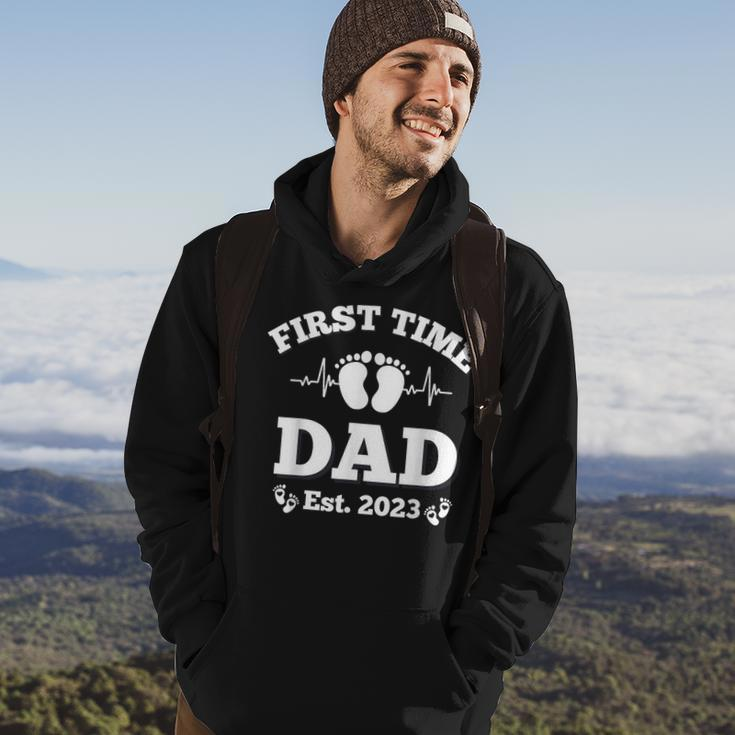 First Time Dad 2023 For Grandfather Funny Fathers Day Men Hoodie Lifestyle