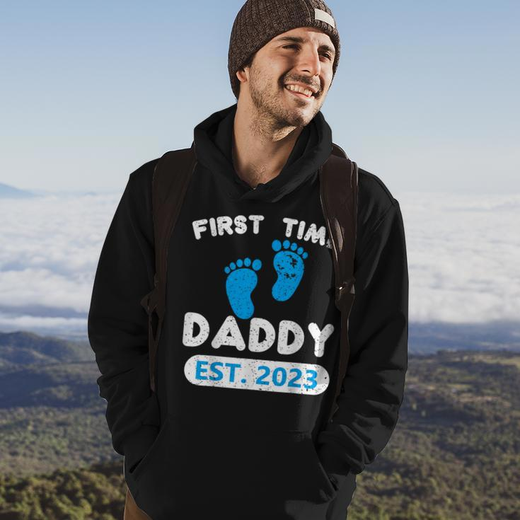 First Time Daddy Est 2023 Fathers Day Grandparents Son Hoodie Lifestyle