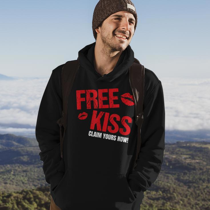 Free Kiss Claim Yours Now Best Valentine's Day Hoodie Lifestyle