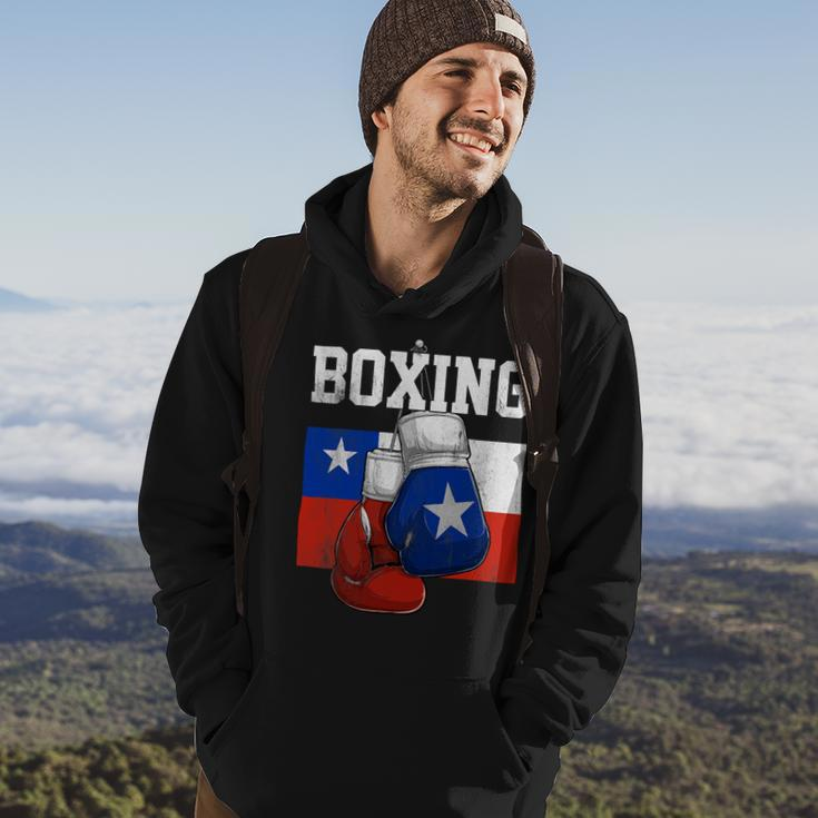 Funny Boxing Chilean Boxing Gloves Boxer Boxing Lover Chile Flag Hoodie Lifestyle