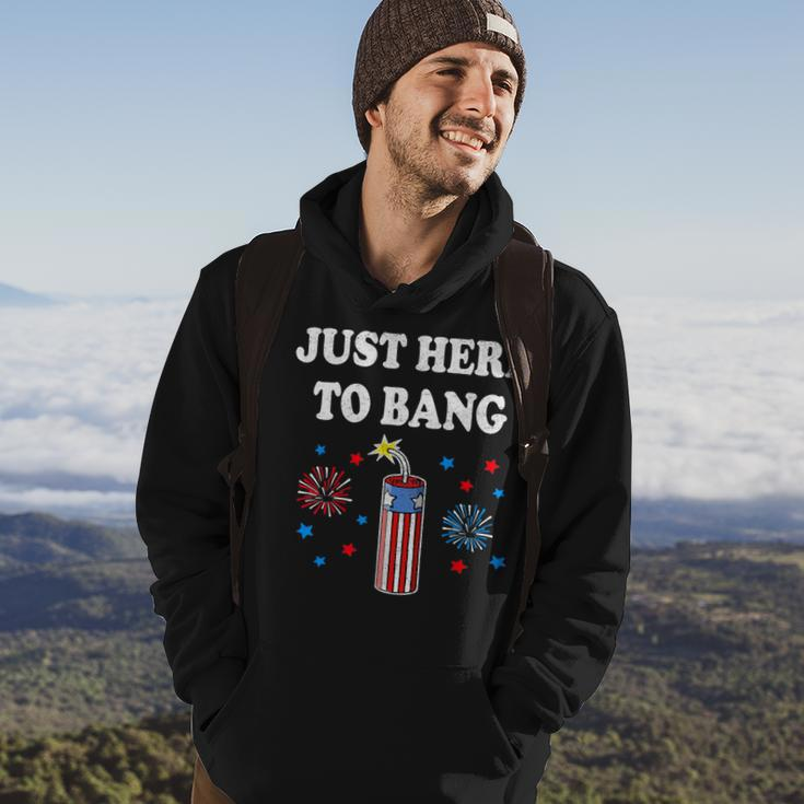 Funny Fourth Of July 4Th Of July Im Just Here To Bang 4 Hoodie Lifestyle