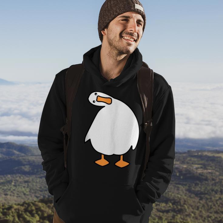 Funny Goose With Crazy Look Hoodie Lifestyle