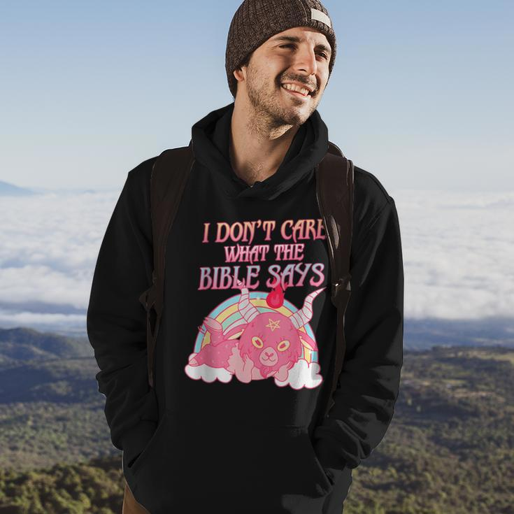 Funny I Dont Care What Bible Says Hoodie Lifestyle