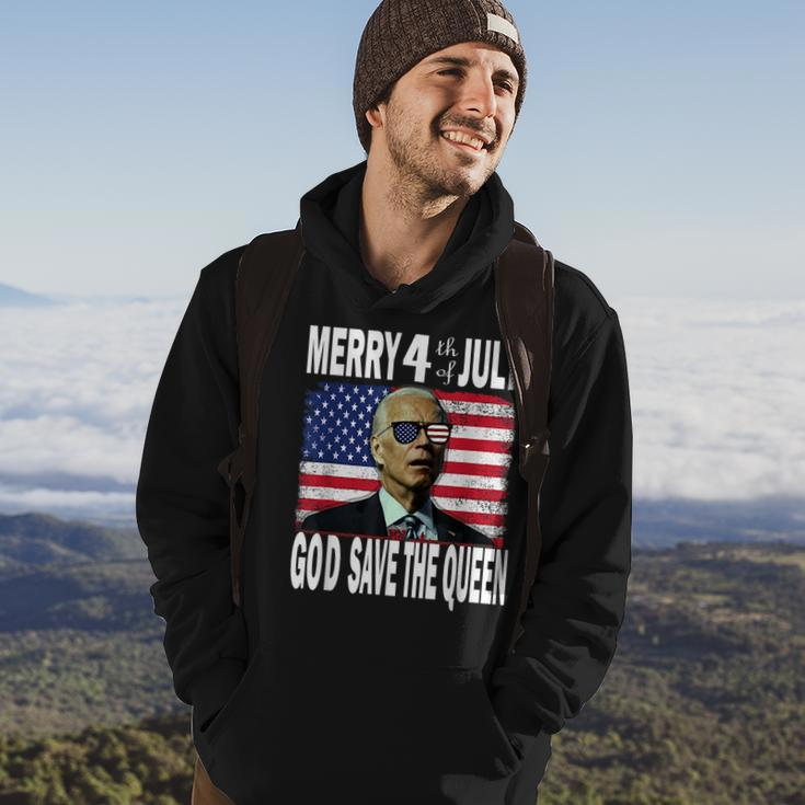 Funny Joe Biden Merry 4Th July Confused God Save The Queen Hoodie Lifestyle