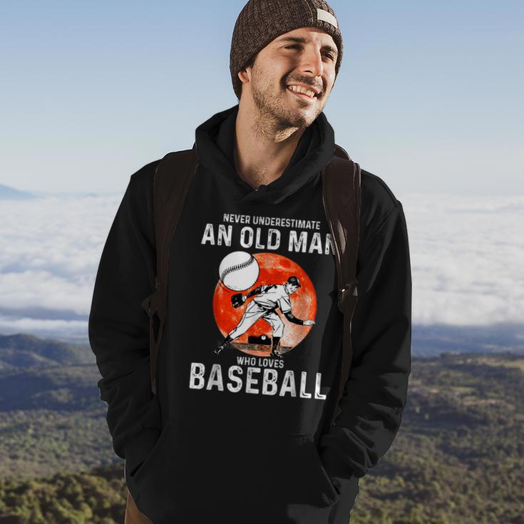 Man Never Underestimate An Old Man Who Loves Baseball Hoodie Lifestyle