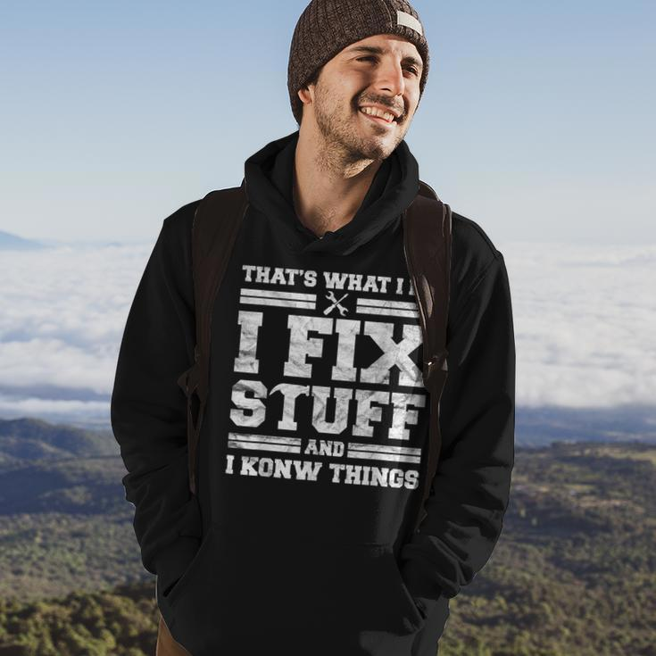 Funny Mechanic Dad For Men Thats What I Do I Fix Stuff Hoodie Lifestyle