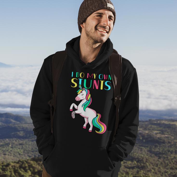 I Do My Own Stunts Broken Arm Cute Magical Unicorn Hoodie Monsterry