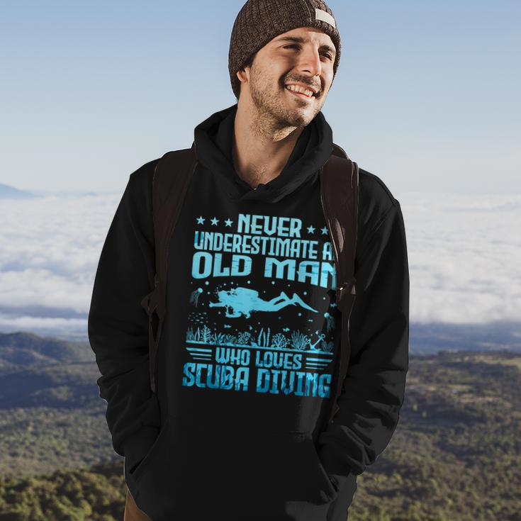 Never Underestimate An Old Man Who Loves Scuba Diving Hoodie Lifestyle
